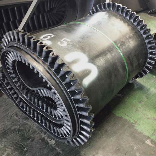 挡边输送带 800宽尼龙大倾角挡边橡胶带 煤渣环形工业运输带