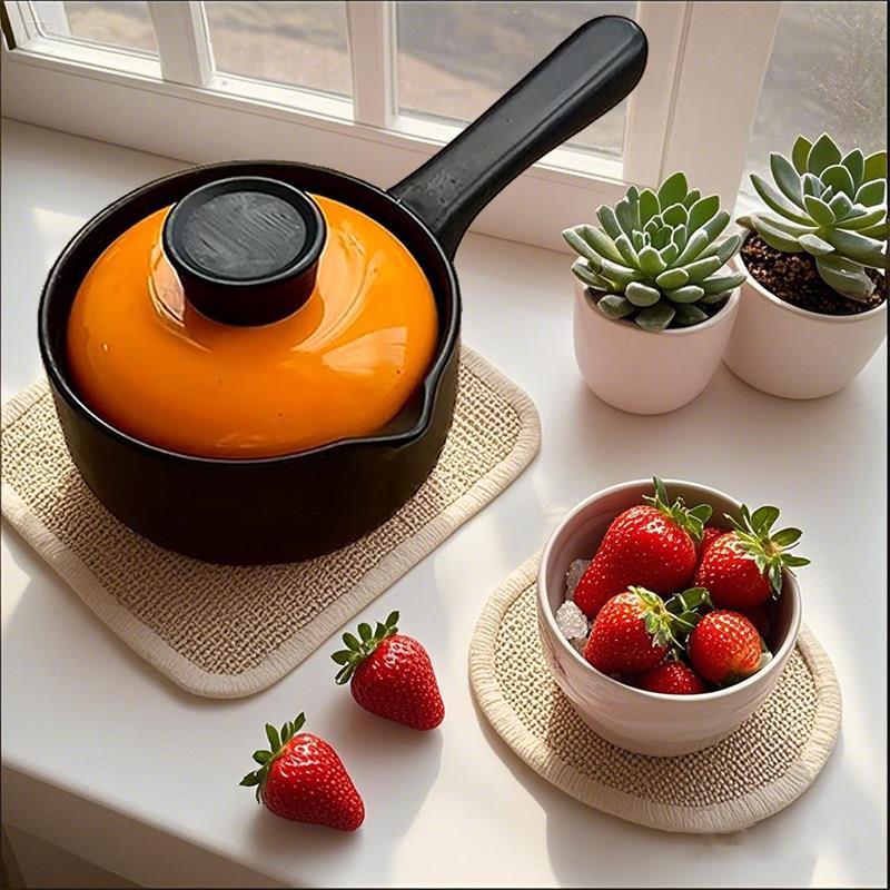 【黎都正品】陶瓷小奶锅不沾锅家用婴儿宝宝专用副食品锅煮面 面