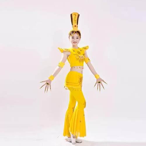 正品孩儿小雸子千手观音成古典舞服飞天族表演出服敦皇舞蹈童演人