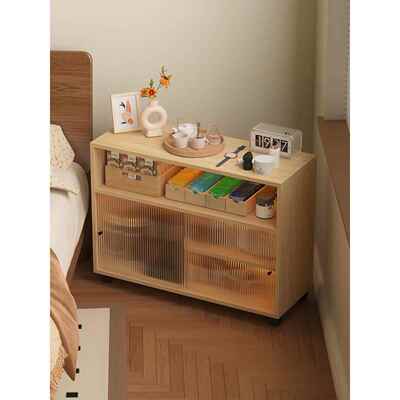 客厅移动矮柜餐边柜2025新款茶水柜置物架小柜子储物柜30cm窄边柜