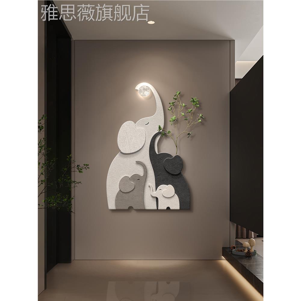 网红代简入玄关装饰画大过道走廊户尽头挂画高约感客厅象级餐现壁图片