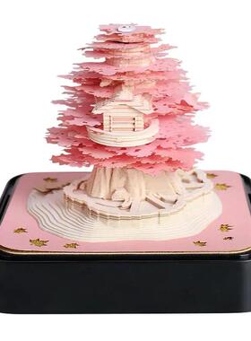 2026 Calendar Memo Pad 3D Notes Notepad Romantic Tree House