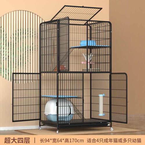成年大带笼子厂家猫三层笼家用猫厕所幼猫咪大号小型舍超别墅