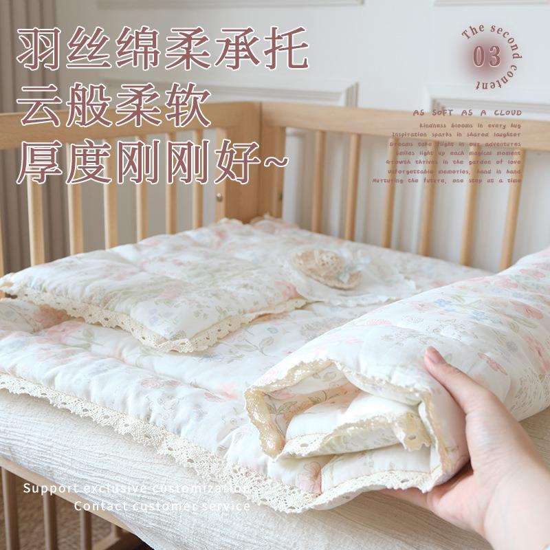 婴儿33床垫褥子幼儿宝宝睡午纯棉床园儿垫童拼接床床铺被垫四季