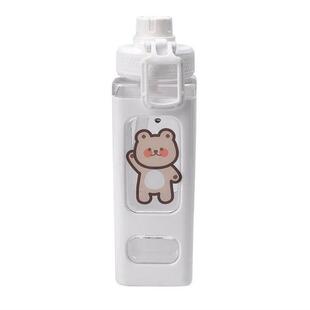 Kawaii Bear Water Bottle For Girls Cute Plastic School Gym