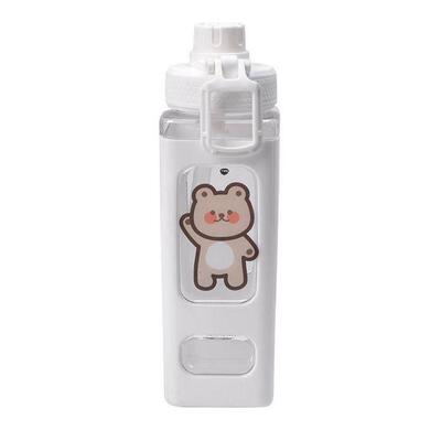 Kawaii Bear Water Bottle For Girls Cute Plastic School Gym