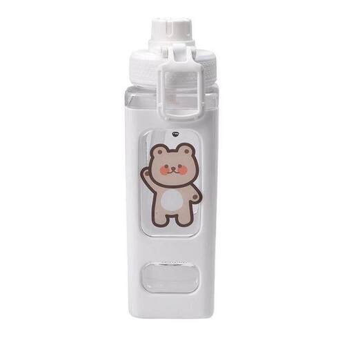 Kawaii Bear Water Bottle For Girls Cute Plastic School Gym