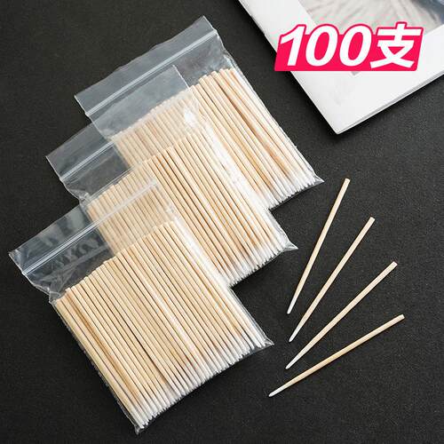 Pointed cotton swabs for cosmetic tattooing, eyeliner makeup