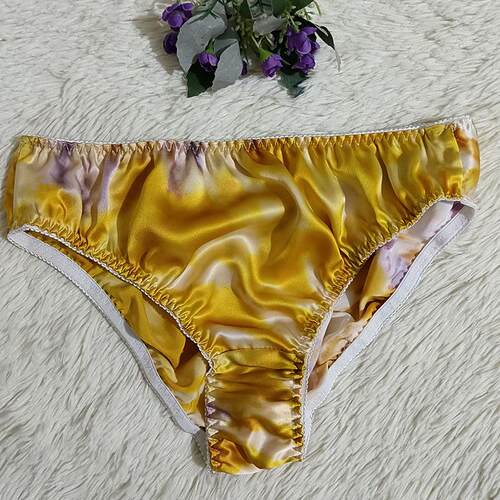 Colorful women's thin high waisted underwear, plus size