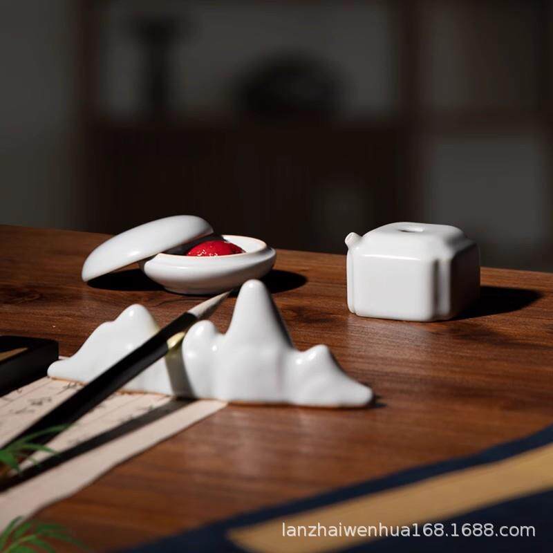 【折扣价】文房雅器专业入门毛笔砚台墨条端砚笔搁笔墨纸砚专业级