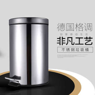 垃圾桶不锈钢阻燃脚踏船舶轮船静音缓降加厚