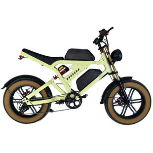 电动助力雪地胎自行车锂电铝合金轻快胖胎助力车山地出口车大仪表