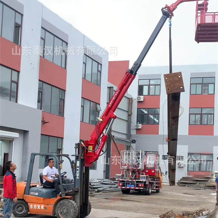 户外作业叉车起重吊臂建筑工程前置叉车飞臂吊可拆卸液压伸缩臂
