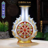 八用品吉祥风净供奉摆件佛民族前客厅花瓶水瓶插花桌面树脂藏式 瓶