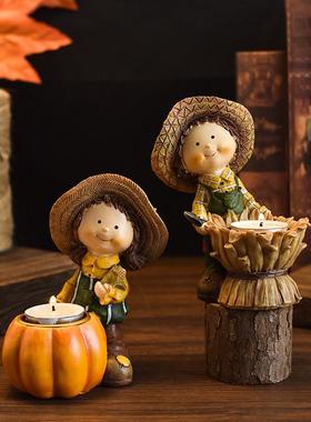 客厅柜子摆件高级感创意丰收节南瓜树脂工艺品田园风家居桌面花园