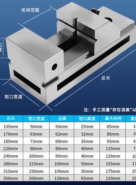 高QKG快动平口钳磨床虎钳万力批士直角铣床台钳夹具2寸6寸