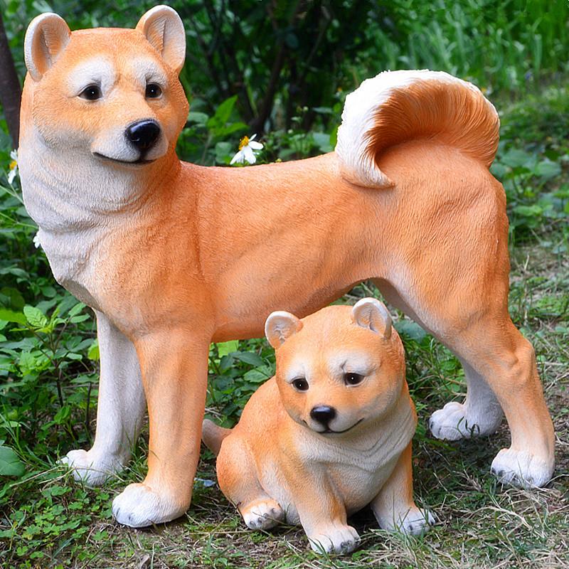 柴犬摆件树脂工艺品家居装饰品个性礼品宠物名犬模型雕塑小狗摆件