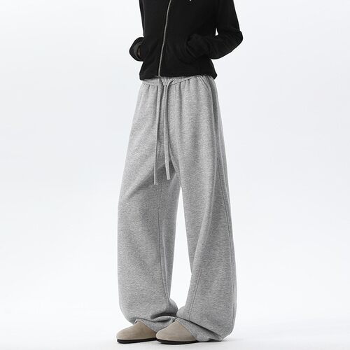 Women Leg Fleece Thermal Lined Sweatpants Baggy Hight Waist