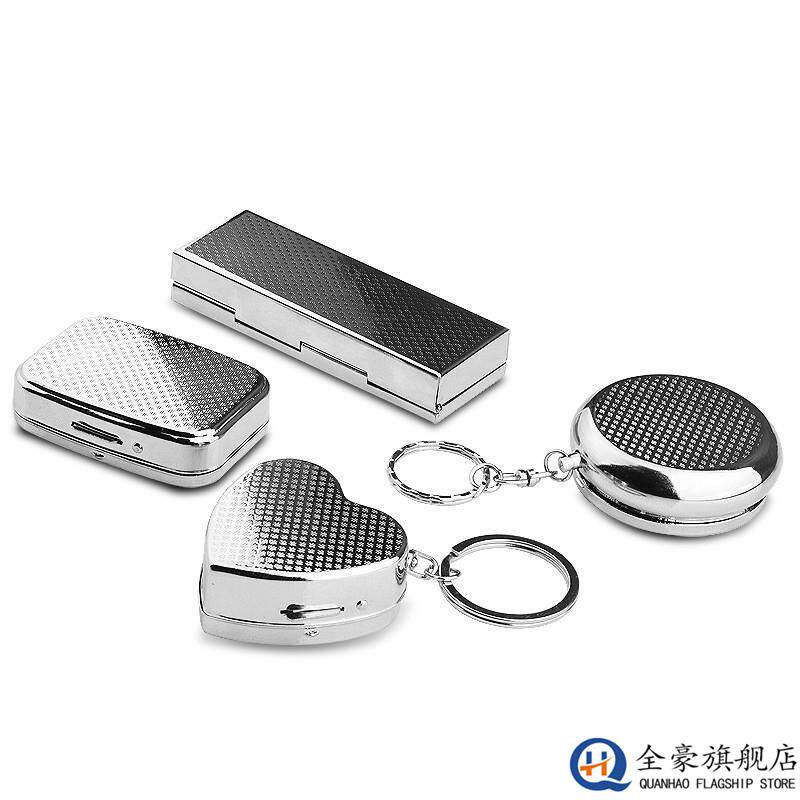 不锈钢迷你药盒黄铜密封舱随身可携式药瓶求生防水罐糖果盒
