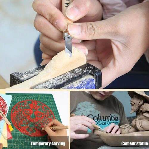 6pcs/set DIY Pen Woodcut Knife Scorper Wood Carving Tools