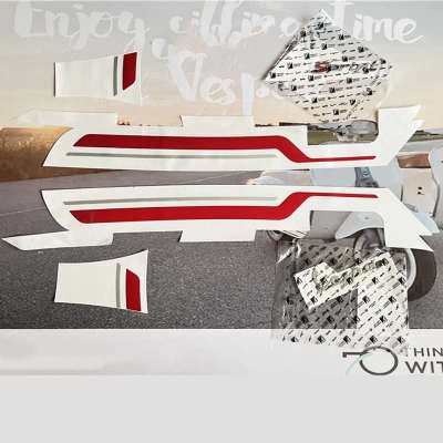 适用 VESPA 春天 冲刺 150 原厂 贴纸 裙边拉花 后车身贴画