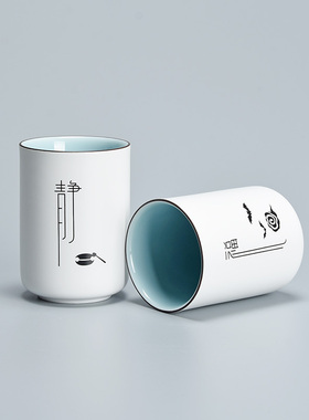 111V中式茶具茶杯套装陶瓷主人杯个人古风杯子家用国风喝茶小意赛