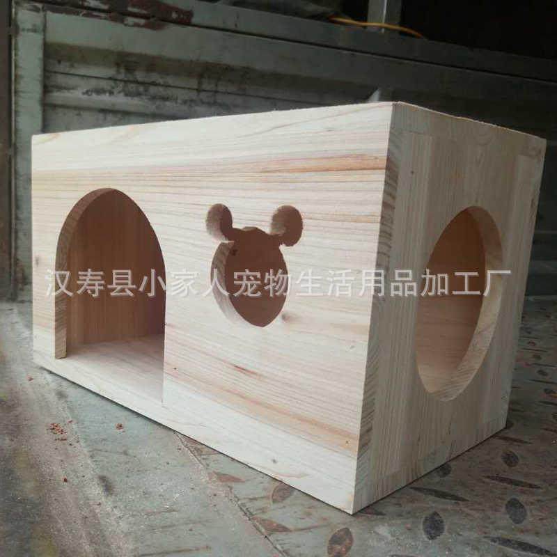 新款直销木质大直门兔子木屋 龙猫木窝别墅 大中小型猫窝宠物木屋