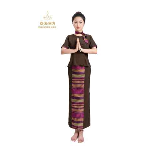 新款泰式spa工作服套装养容生Spa技师前台服装美师工作服制服上新