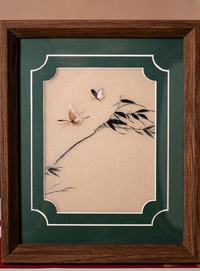 高档礼苏摆件中式房玄关挂画刺绣摆台特绣色纪念书物商务伴手礼送