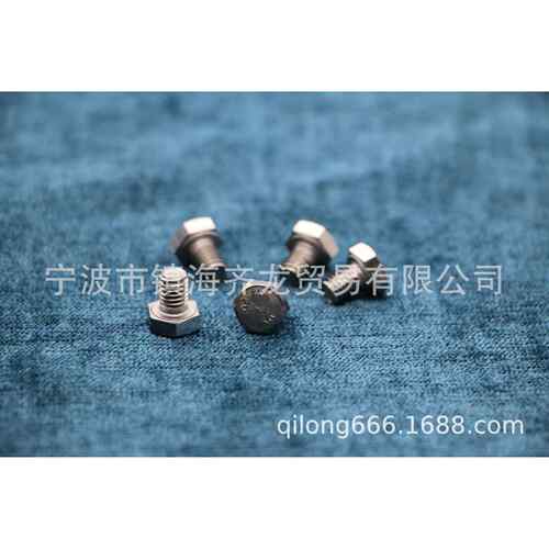 DIN933 不锈钢全螺纹外六角螺栓 齐龙标准件 M6系列