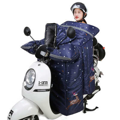 儿童亲子款电动摩托车挡风被冬季加绒加厚电车电瓶防水防寒母子罩