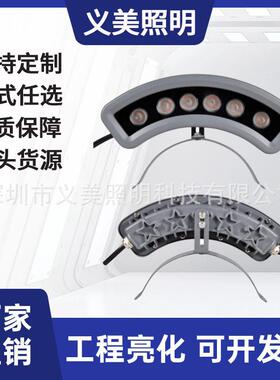 七彩月牙灯古建筑凉亭射灯厂家现货户外防水LED瓦楞灯6W9W瓦片灯