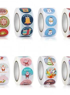 500pcs Round Labels Stickers Halloween Christmas Sticker Flo