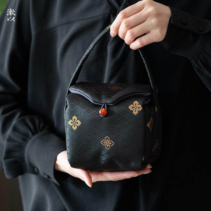 以织锦漱AUX茶包具纳收包手提布包提手袋子茶壶加厚可携式收纳手