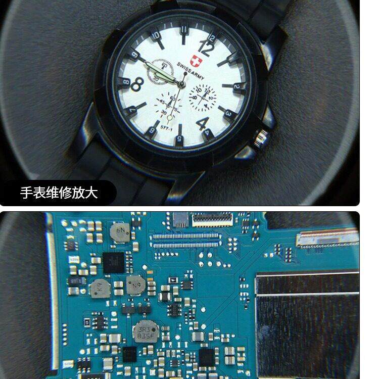 PD10台式放大镜10倍20倍带LED灯80颗老人阅读手机PCB板维修雕刻