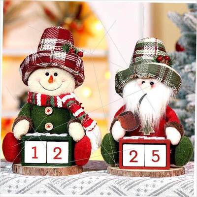 Christmas calendar old man figure tabletop decoration圣诞