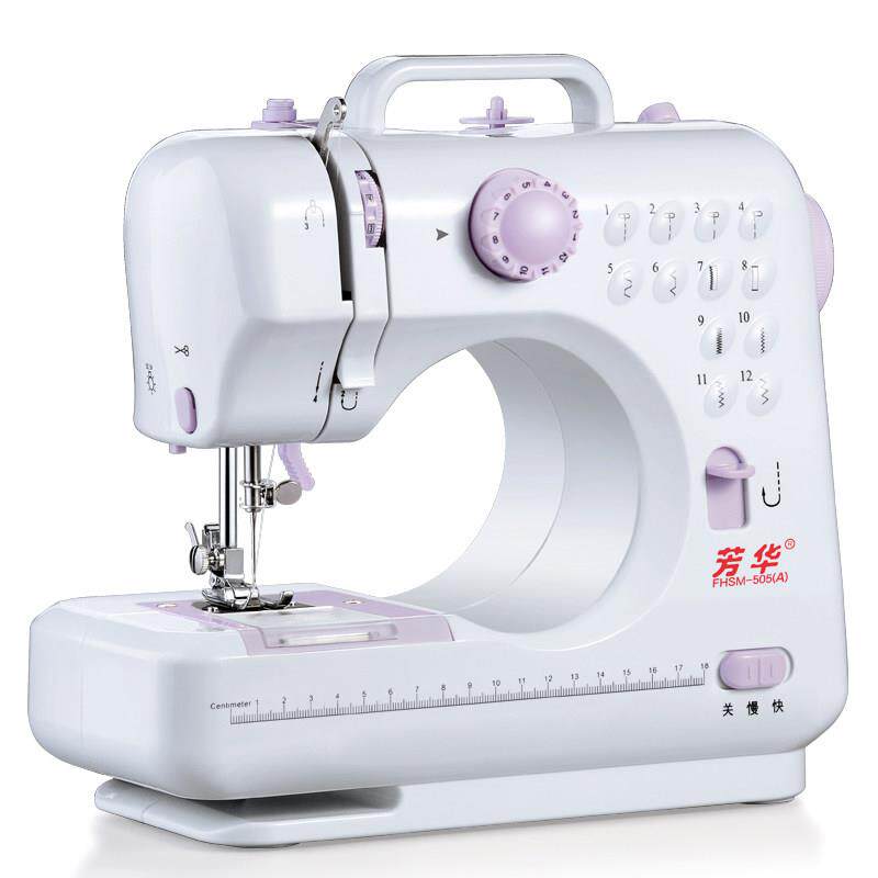 505A型方华缝纫机升级版小型电动家用台式多功能锁厚微型缝纫机
