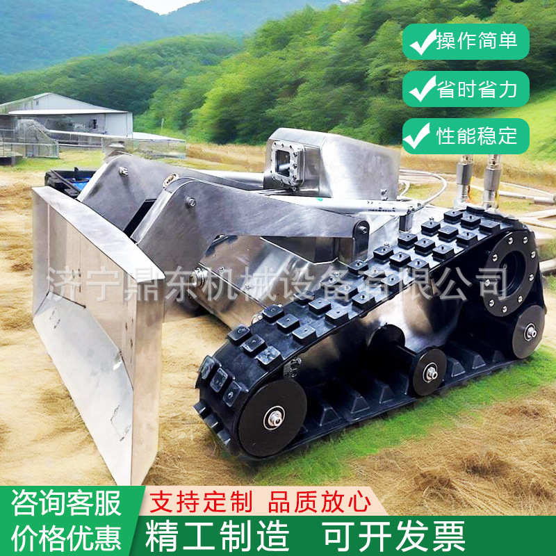 养殖场全自动清洗机器粪便沟渠冲洗推铲一体设备畜牧业冲洗机器人