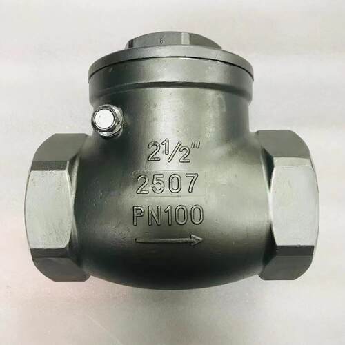 H14W-100V双相钢2507丝扣止回阀4A、5A双向钢材质旋启式单向阀
