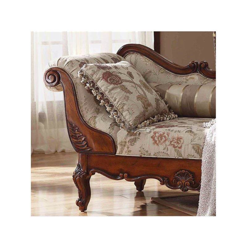 美式实木贵妃椅布艺阳台休闲太妃椅沙发卧室美人榻欧式单独小躺椅