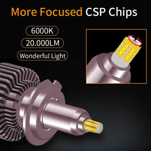 S5大功率高亮汽车LED大灯360led大灯6面发光大灯6000K 8000K 车灯