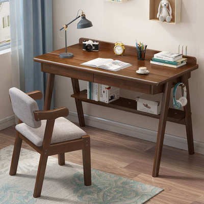 简易现代书桌电脑桌办公桌桌学生实木桌子课桌椅家用学习简约写字