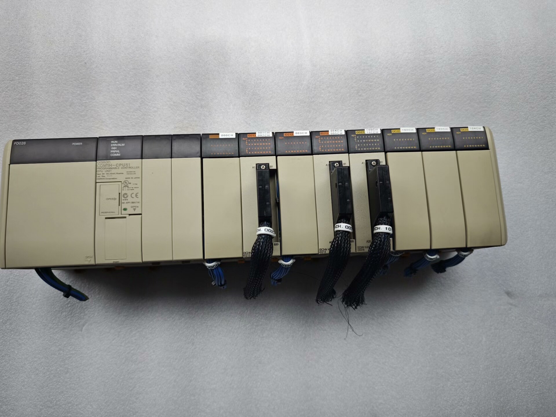 欧姆龙PLC一套 CQM1H-CPU51 ，实物拍摄成色漂亮