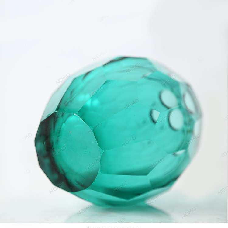 彩色玻璃装饰品棱角 样板房新款质感花 摆件花瓶库尔器超贝多