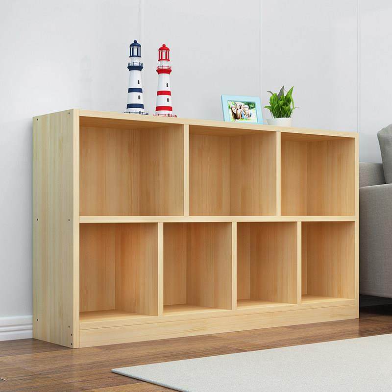 实木书架儿童简约学生家用落地格子书柜组合松木矮柜子置物架定制,住宅家具,书架,淘宝优惠券,粉丝福利购,淘宝优惠卷