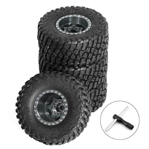 1/18 TRX4M路虎烈马1.0英寸轮胎轮毂 攀爬车铝合金轮毂 SCX24 FMS