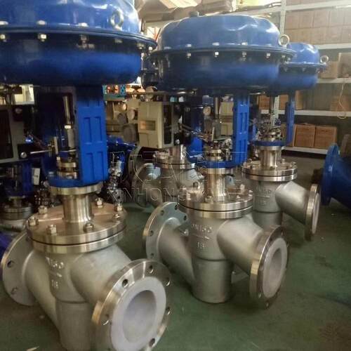 J64碱1F46气动衬氟截止减794阀 耐阀酸性 化工 耐性 门压阀