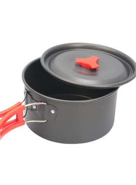 户外野营锅具HK310套锅 2-3人便携式野餐套锅茶壶组合