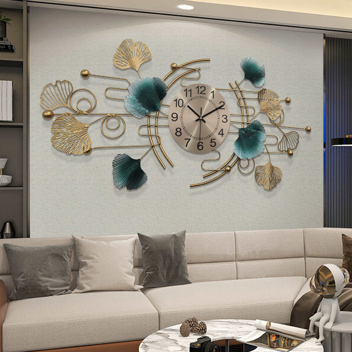 北欧时尚钟表客厅现代简约家用装饰时钟挂墙网红创意餐厅挂件 Wal