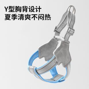 狗狗牵引绳Y型胸背带背心式宠物遛狗绳中小型柴犬犬法斗柯基脖圈